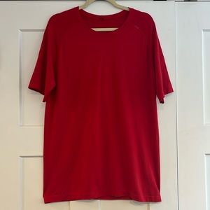 Men’s Lululemon active wear shirt -red size large